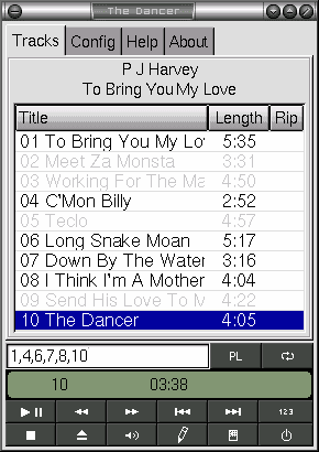 Playlist dimming/shading image